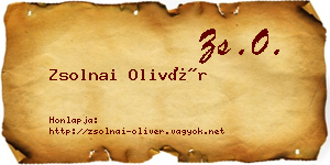 Zsolnai Olivér névjegykártya