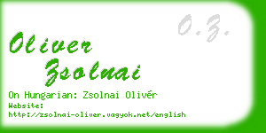 oliver zsolnai business card