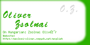 oliver zsolnai business card